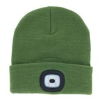 DM Merchandise Night Scope Chargeable LED Beanie Olive