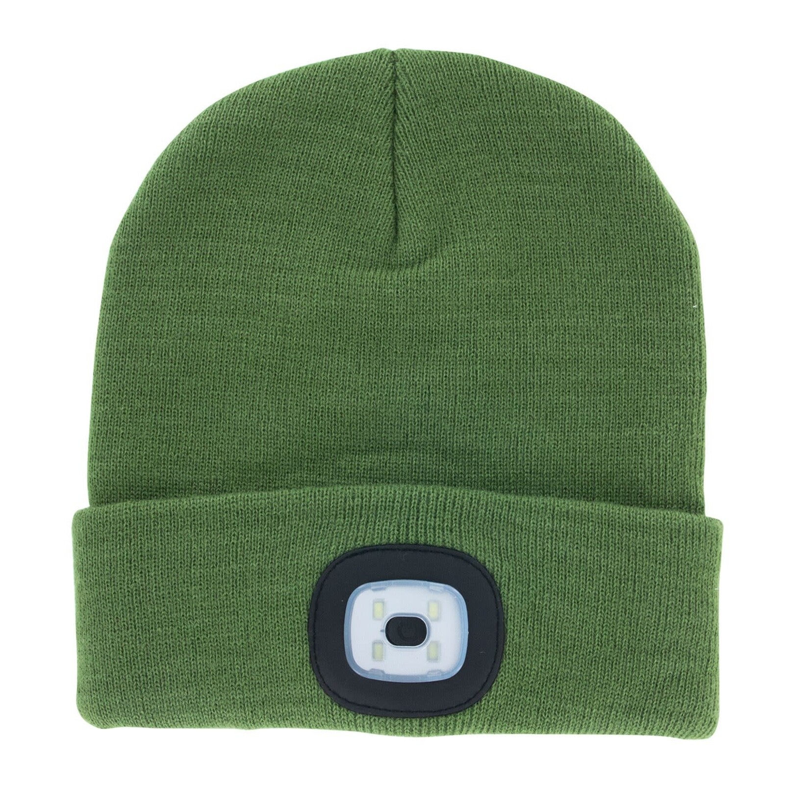 DM Merchandise Night Scope Chargeable LED Beanie Olive