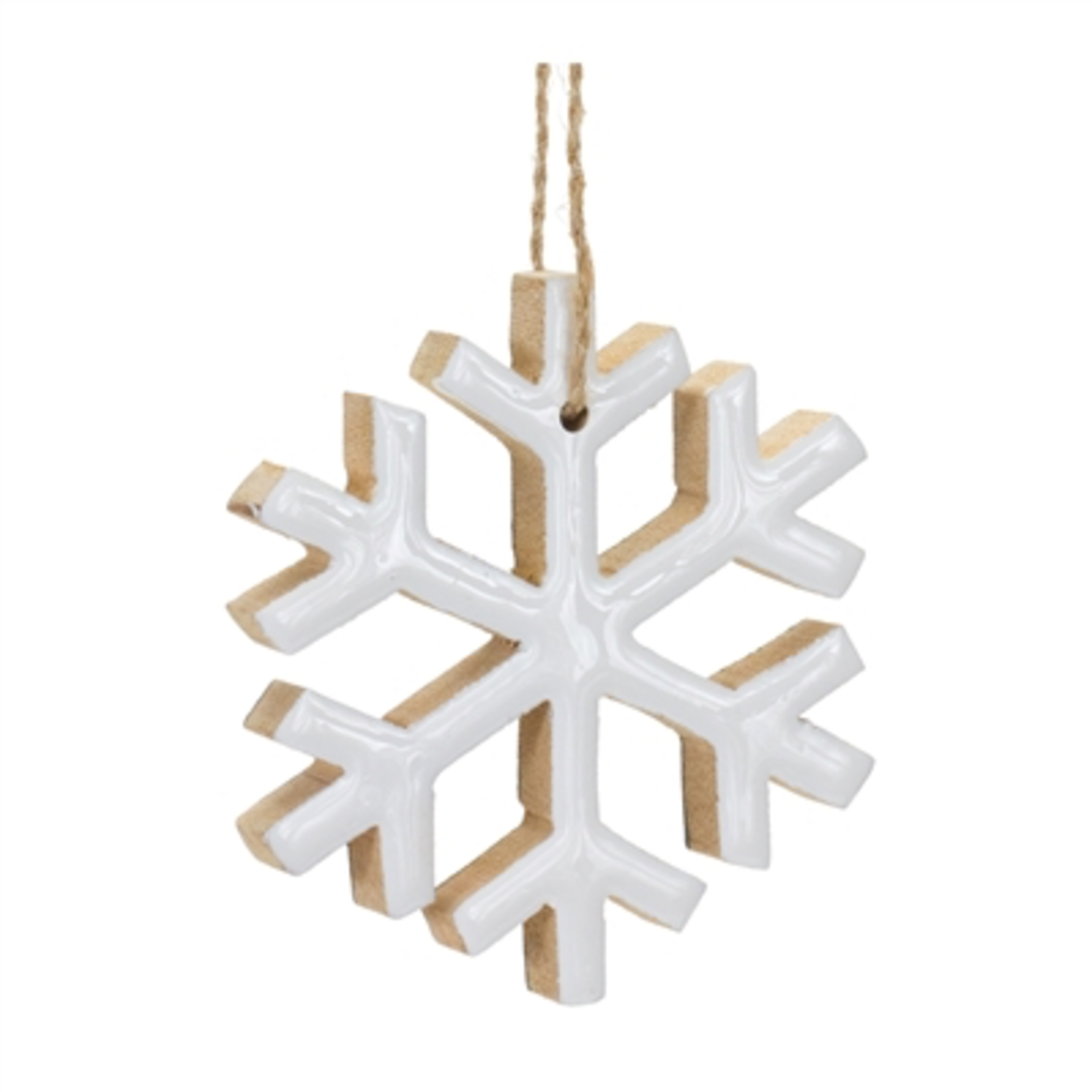 Melrose White Snowflake Ornament