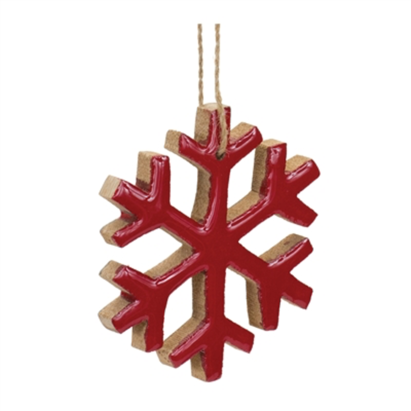 Melrose Red Snowflake Ornament