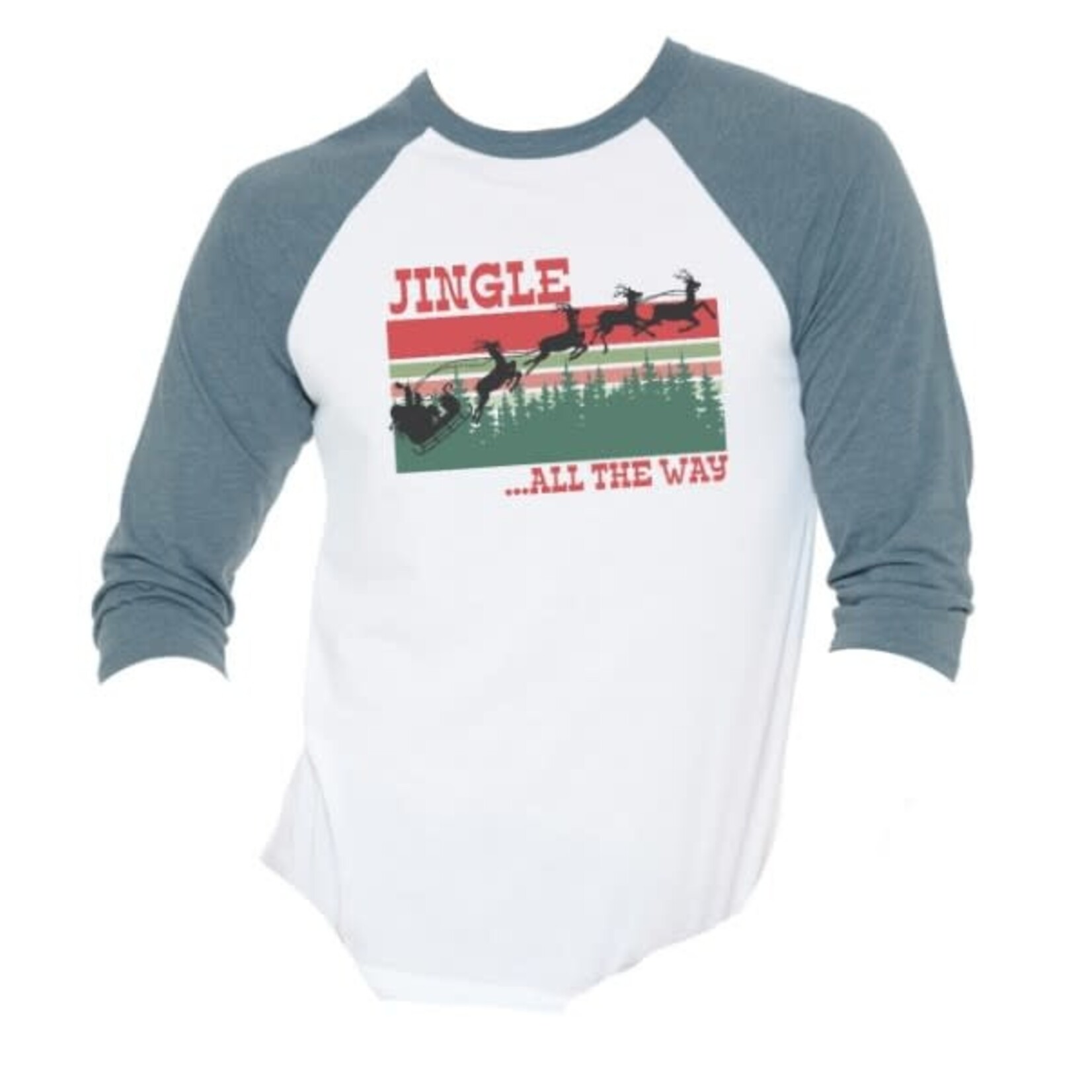 Jane Marie Jane Marie Jingle All the Way Raglan Size Small
