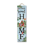 My Word! Home Sweet Home Birdhouse w/Holly Stand Out Tall Sign
