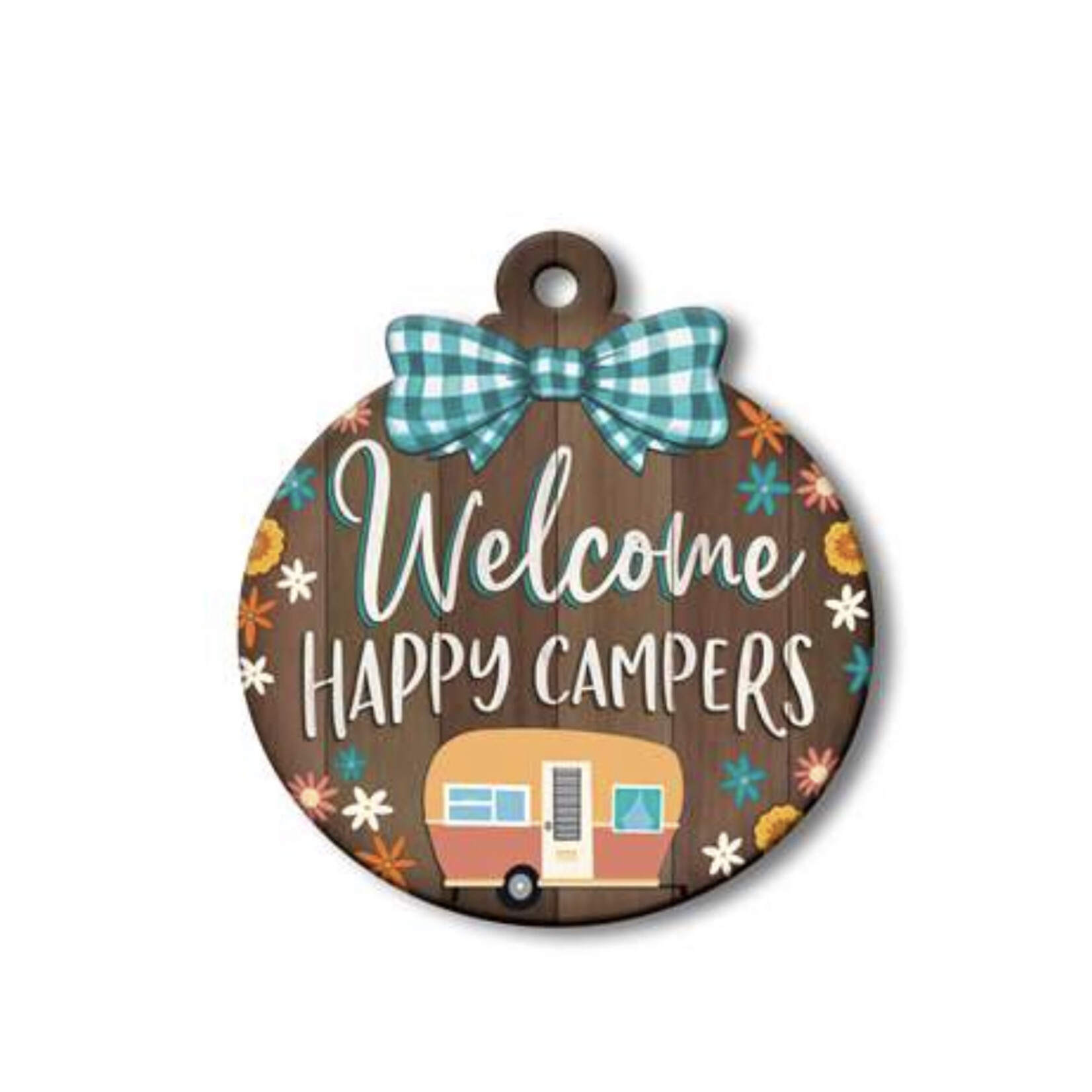 My Word! Welcome Happy Campers Adoornament