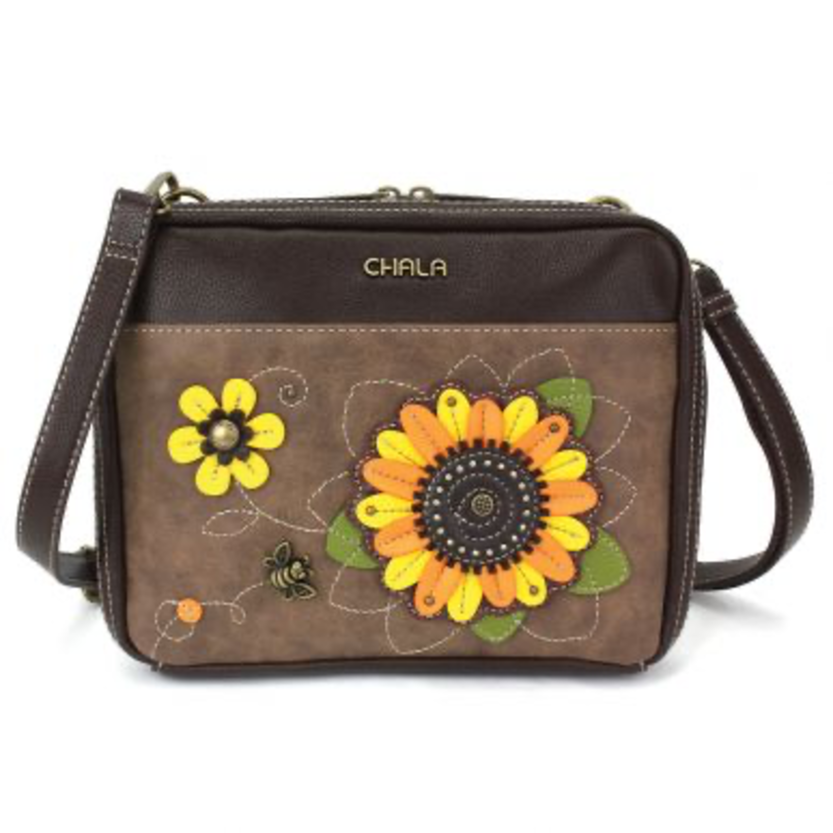 Chala Chala Companion Organizer Crossbody Sunflower Brown 851