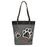 Chala Chala 855 Deluxe Everyday Paw Print Tote Gray