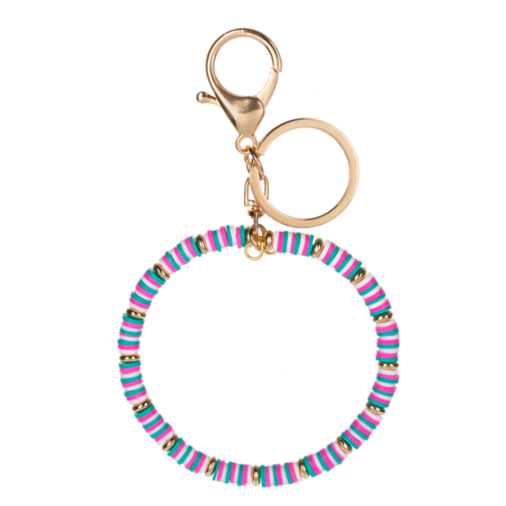 Ganz Bangle Bracelet Key Ring Pink