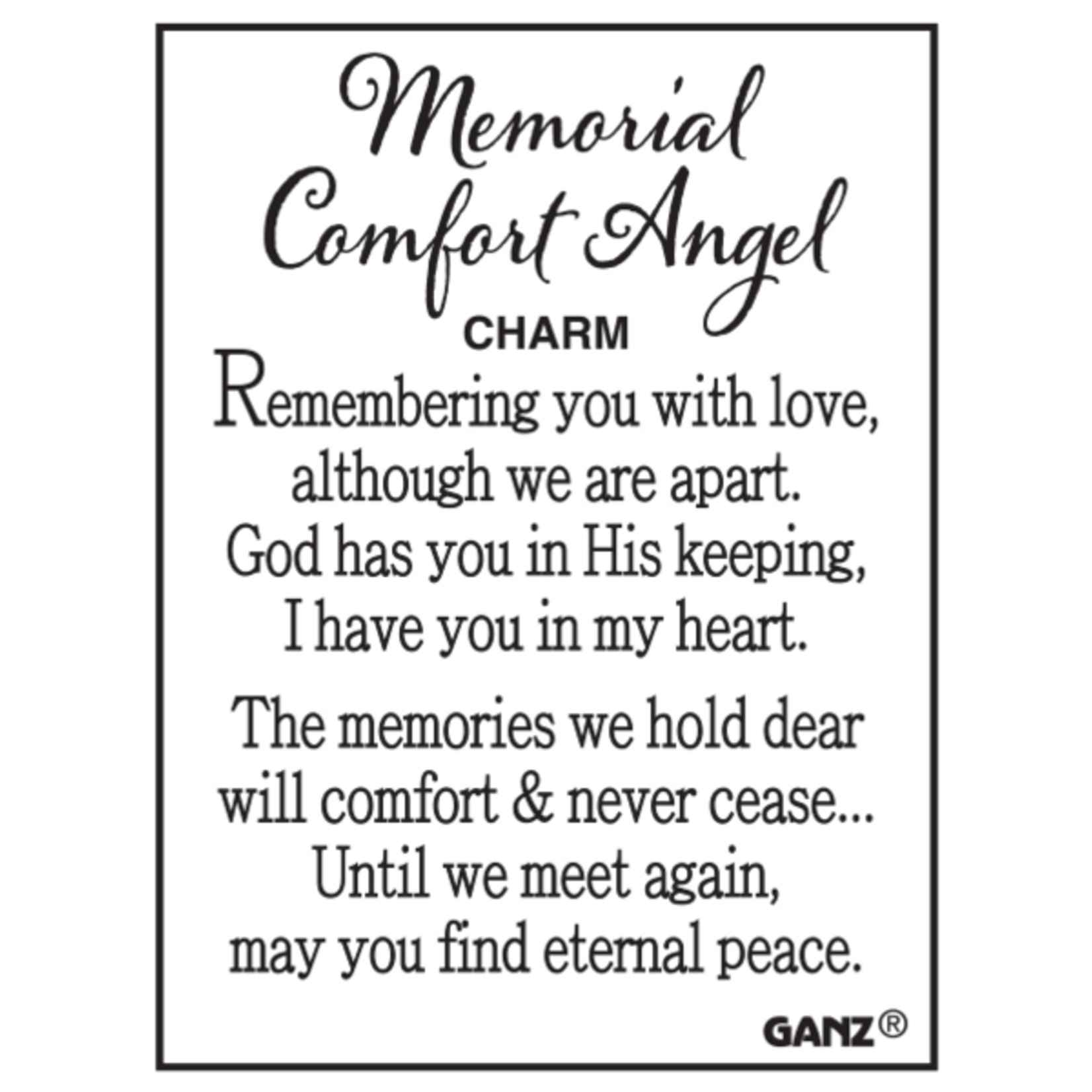 Ganz Memorial Comfort Angel Charm
