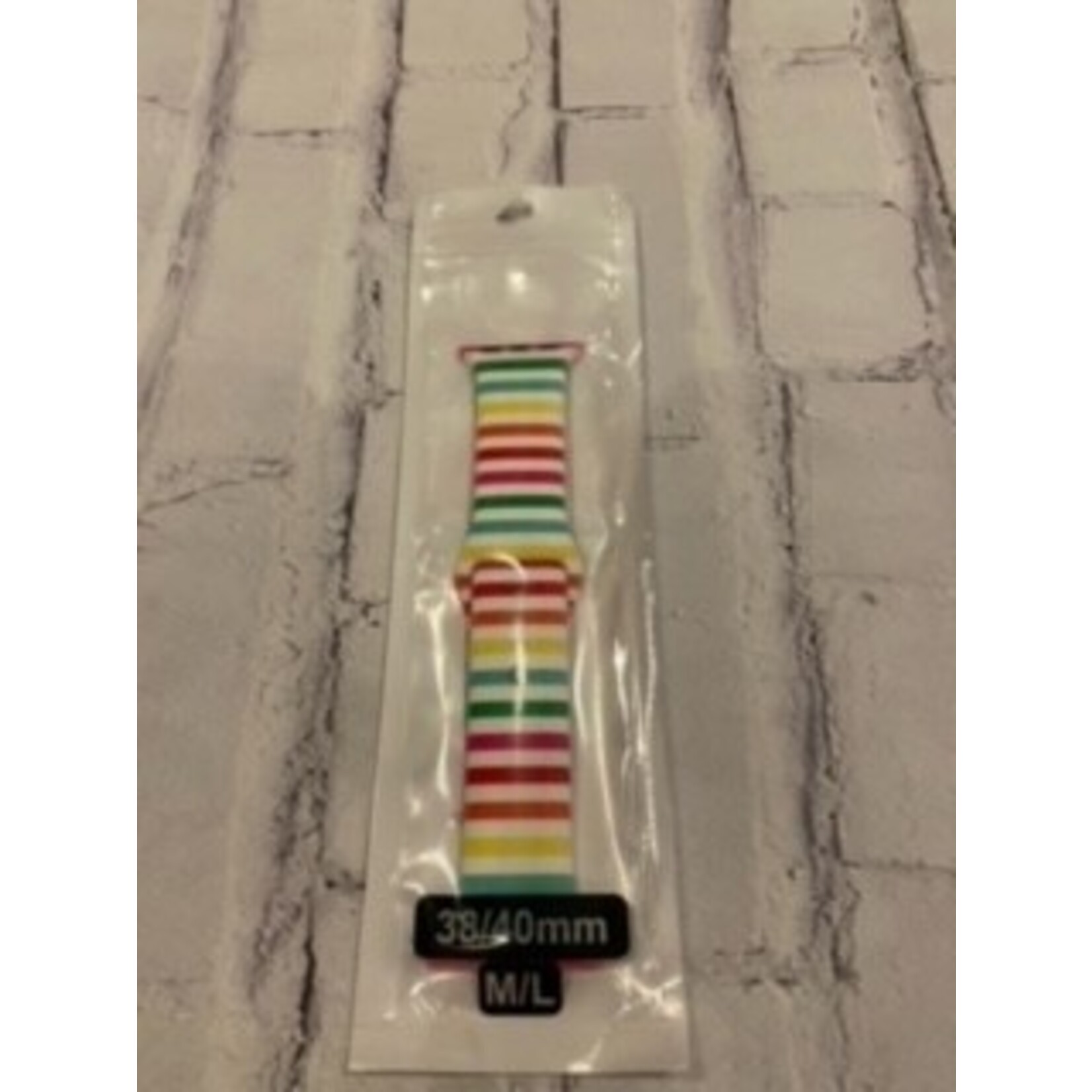 ShopTrendsNow Silicone Apple Watch Band Colorful Stripes 38/40mm