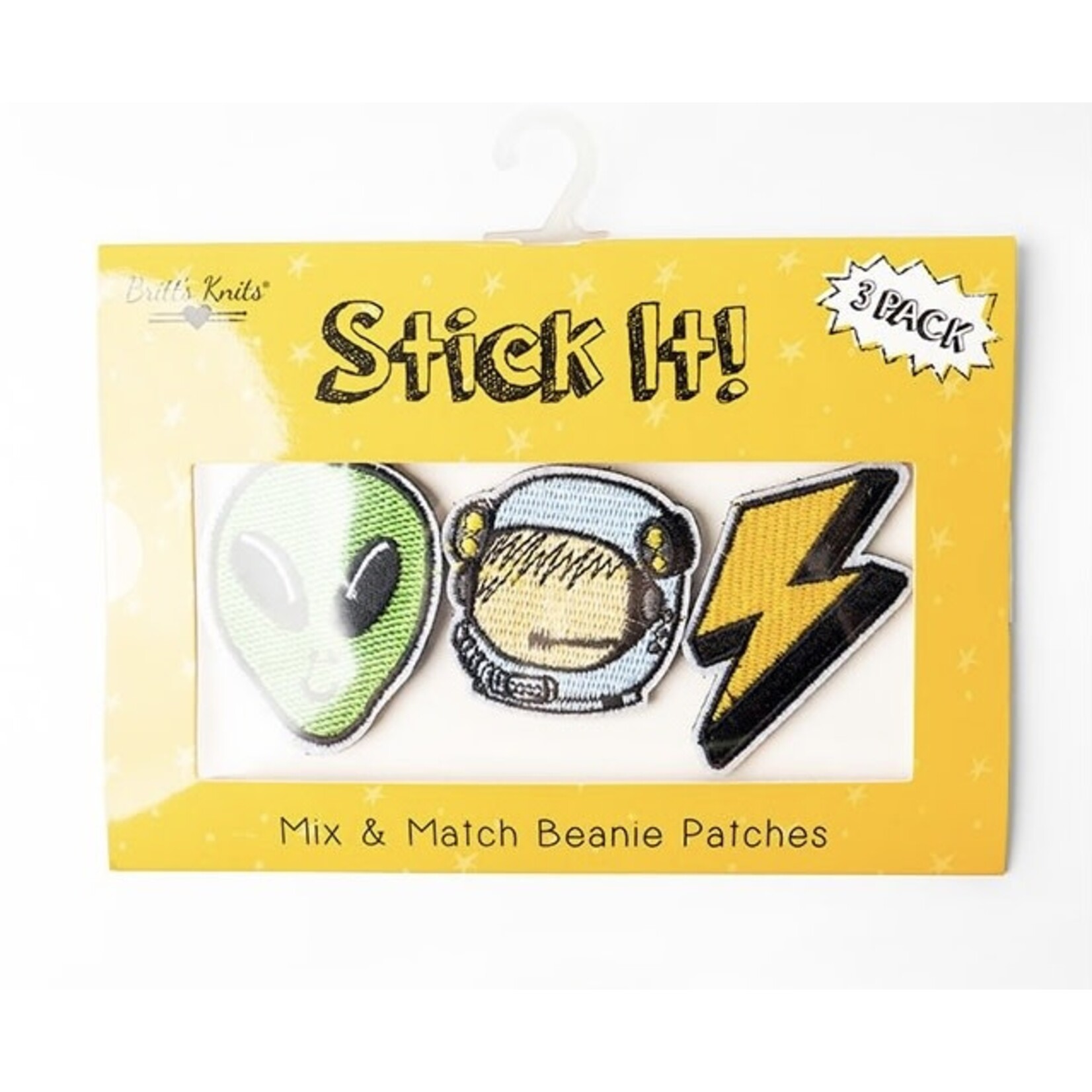 Britt's Knits Britt’s Knits Beanie Stick It Patch Set Space