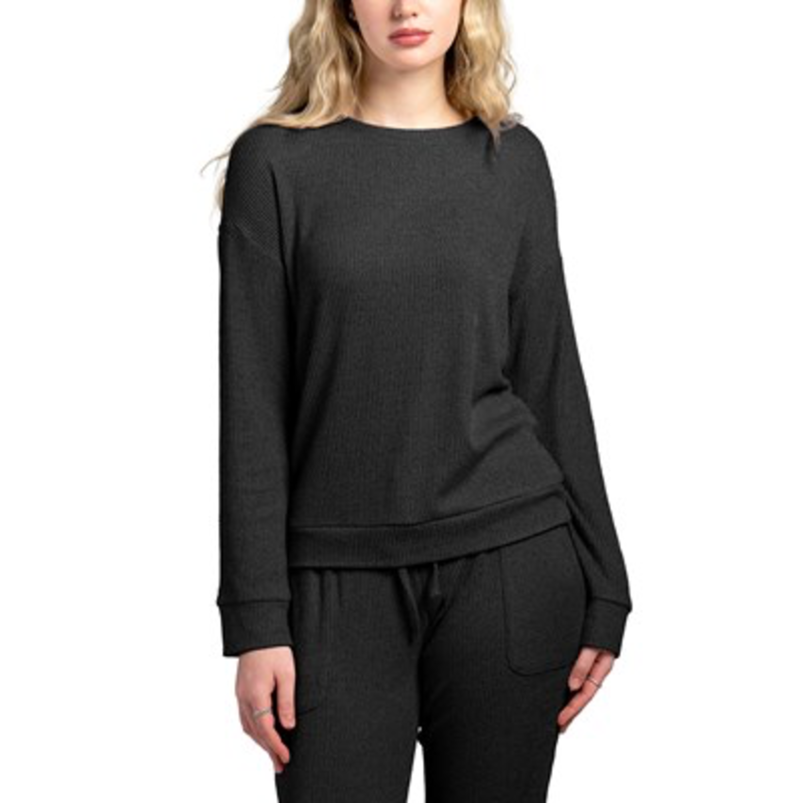 Hello Mello Hello Mello Cuddleblend Lounge Sweater Black
