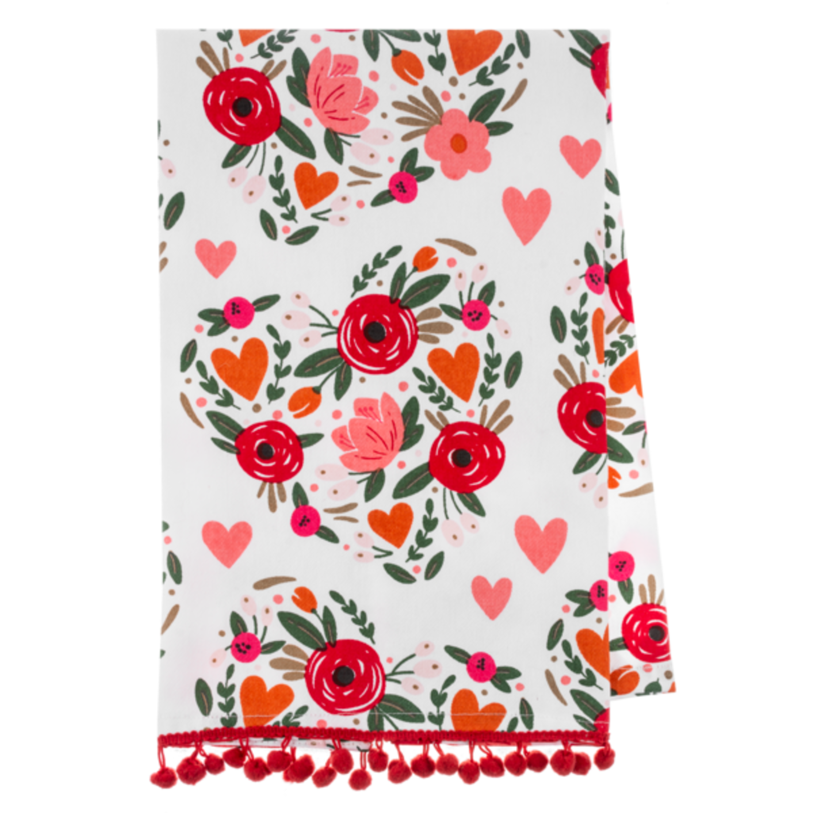 Midwest CBK Floral Heart Tea Towel
