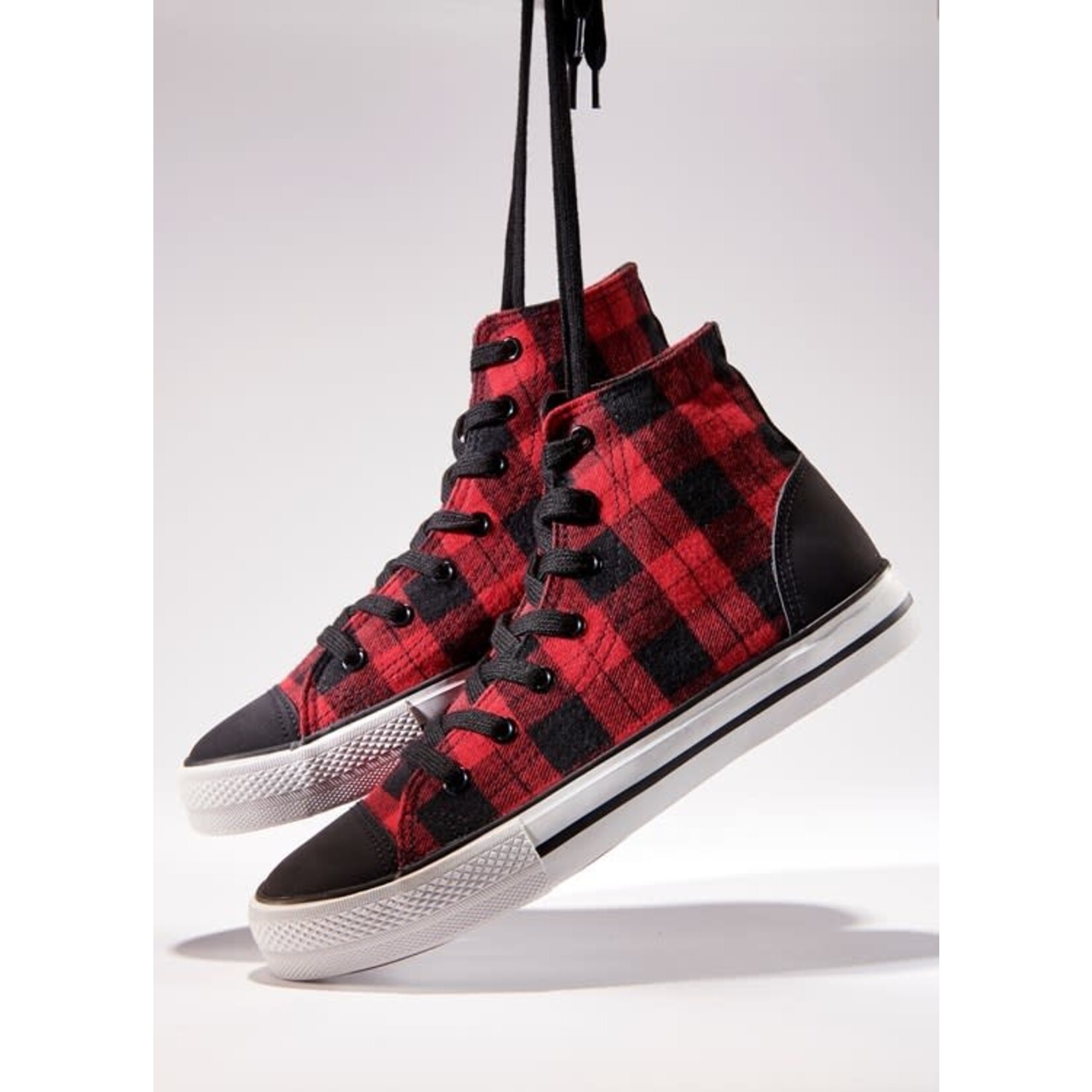 Giftcraft Red/Black Plaid High Top Runners