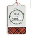 Gerson Home for Christmas Tag Ornament