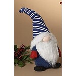 Gerson Holiday Blue Fabric Gnome