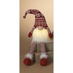Gerson Lighted Musical Plush Holiday Gnome Red