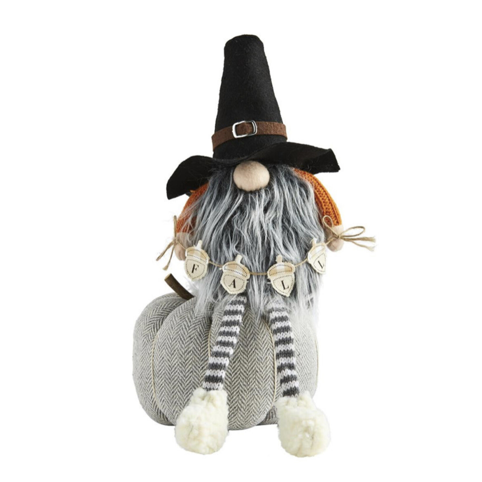 Mudpie Mudpie Pilgrim Gnome On Pumpkin