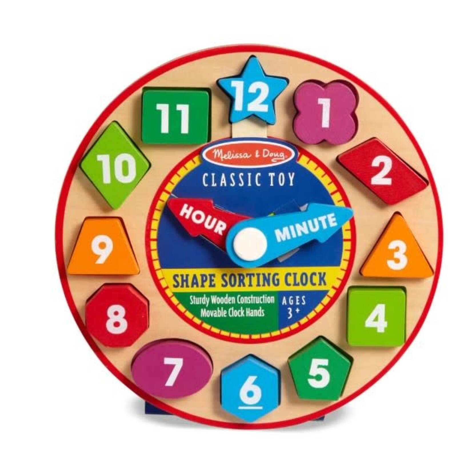 Melissa & Doug Shape Sorting Clock A Gathering Place