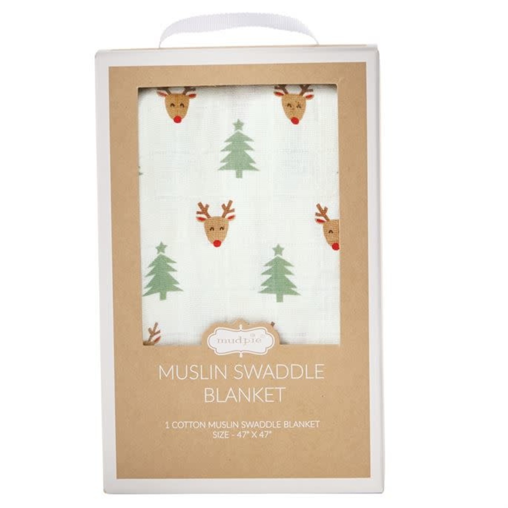 Mudpie Mudpie Muslin Swaddle Blanket Christmas