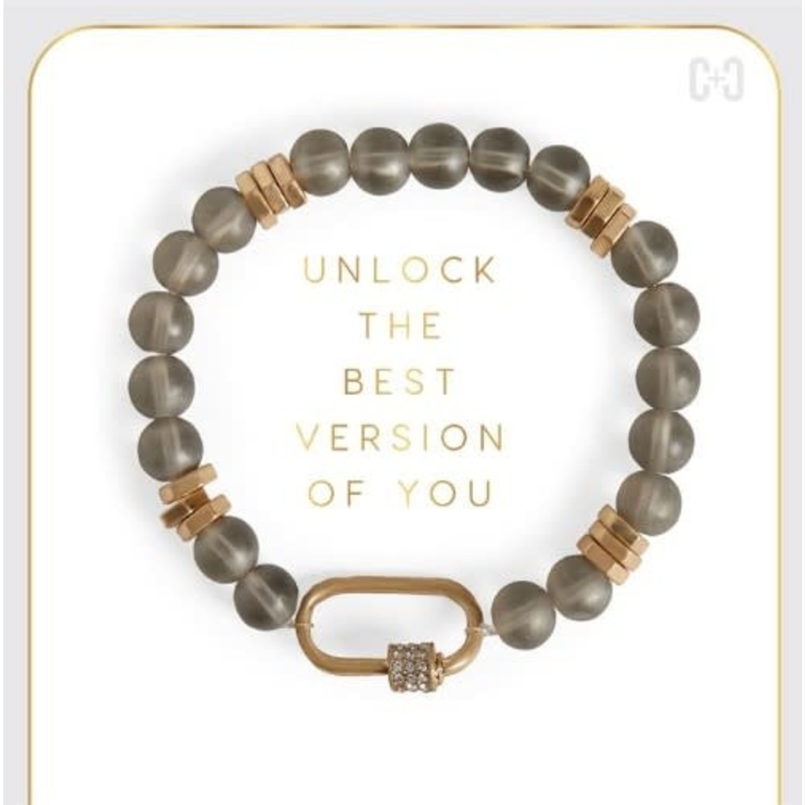 Coco + Carmen Coco & Carmen Moonstone Luxe Padlock Bracelet