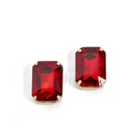 Whispers Whispers Octagon Jewel Earrings Red WN004513