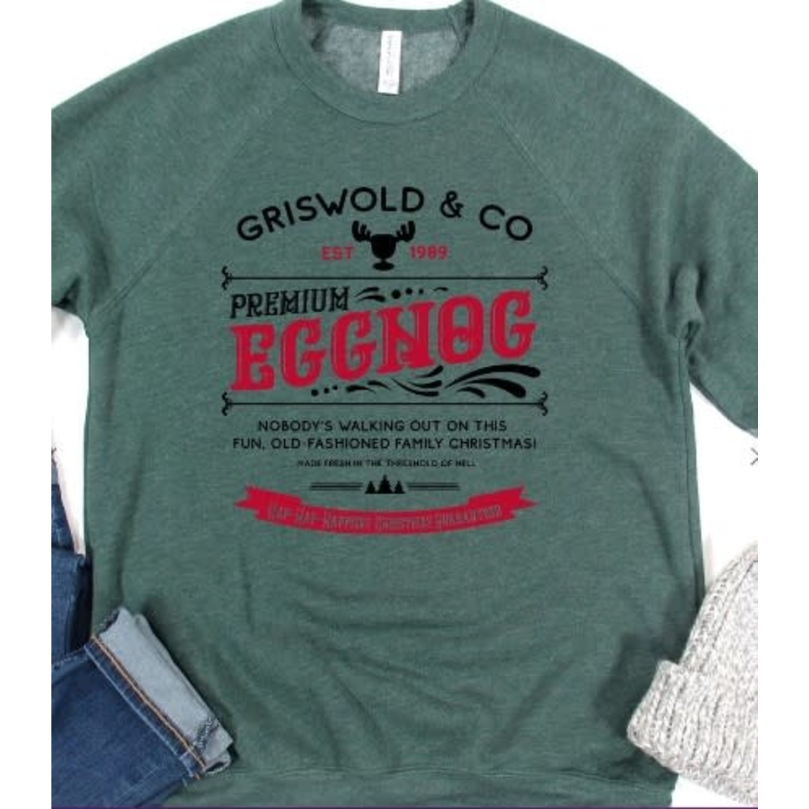 Kissed Apparel Kissed Apparel Griswold & Co Eggnog Crewneck Sweatshirt