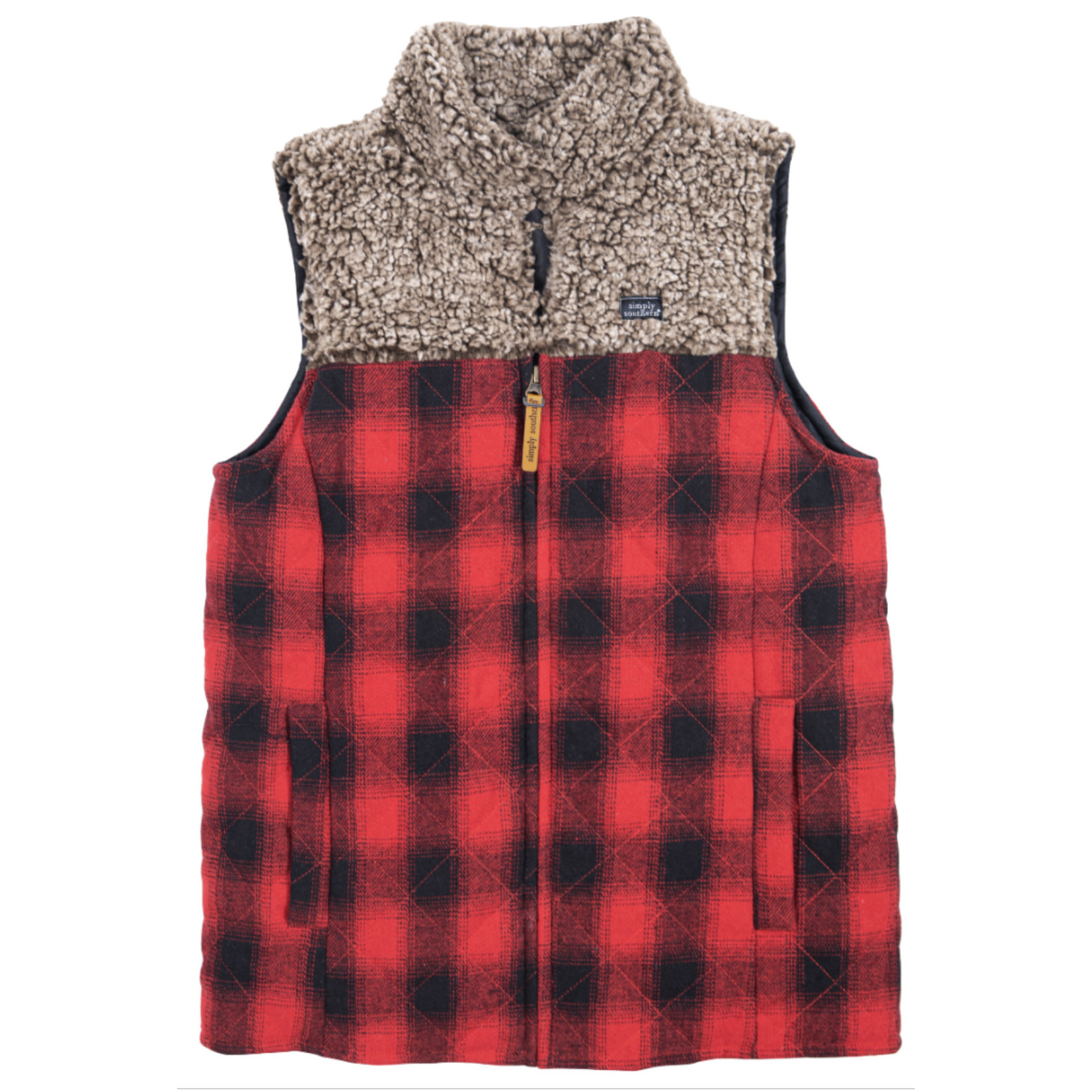 Simply Southern Simply Southern Lumber Jill Vest Plaid Red