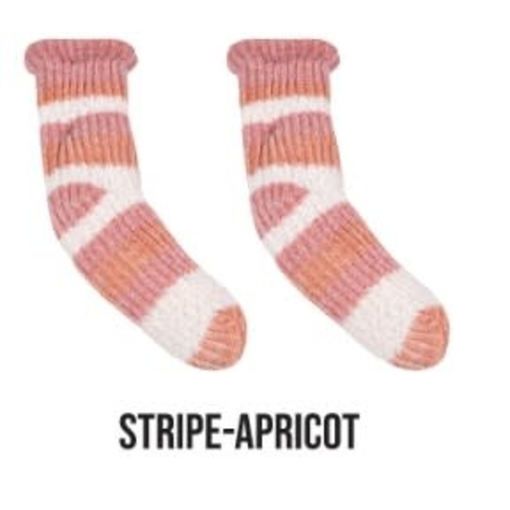 Simply Southern Simply Southern Camper Socks Stripes Apricot