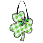 Evergreen Check Clover Door Decor