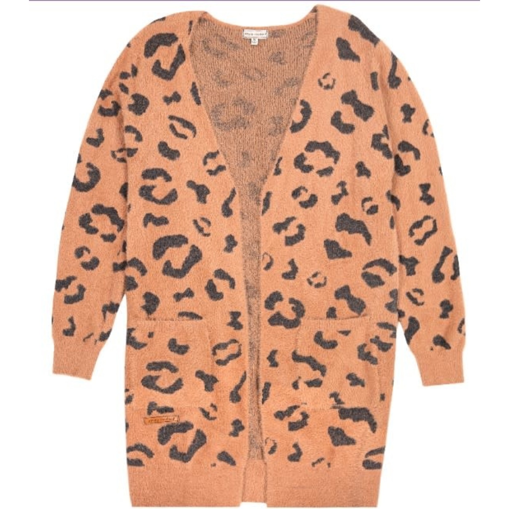 Simply Southern Simply Southern Fuzzy Cardigan Leopard