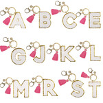 Simply Southern Simply Southern Varsity Glitter Letter Keychain