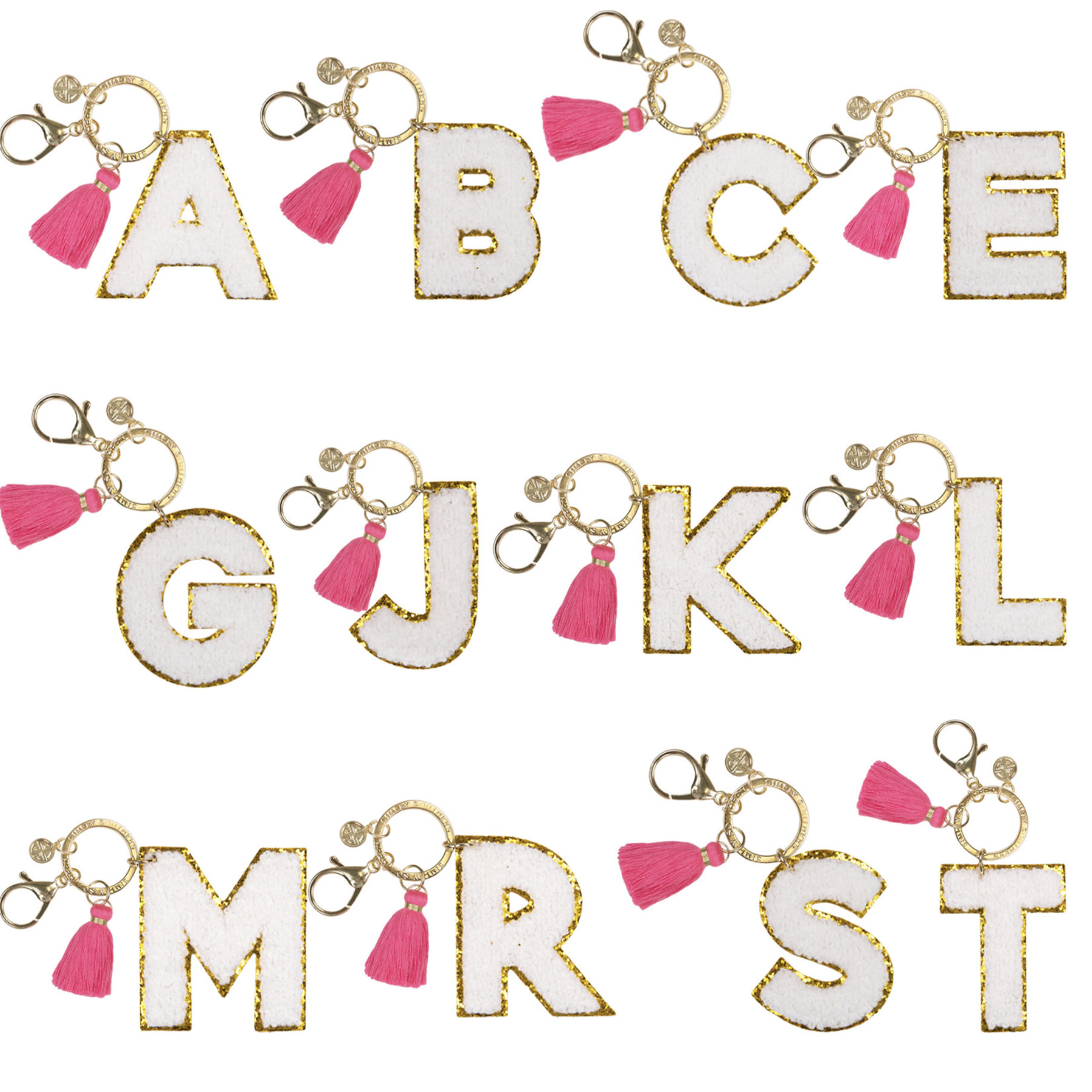 Simply Southern Simply Southern Varsity Glitter Letter Keychain