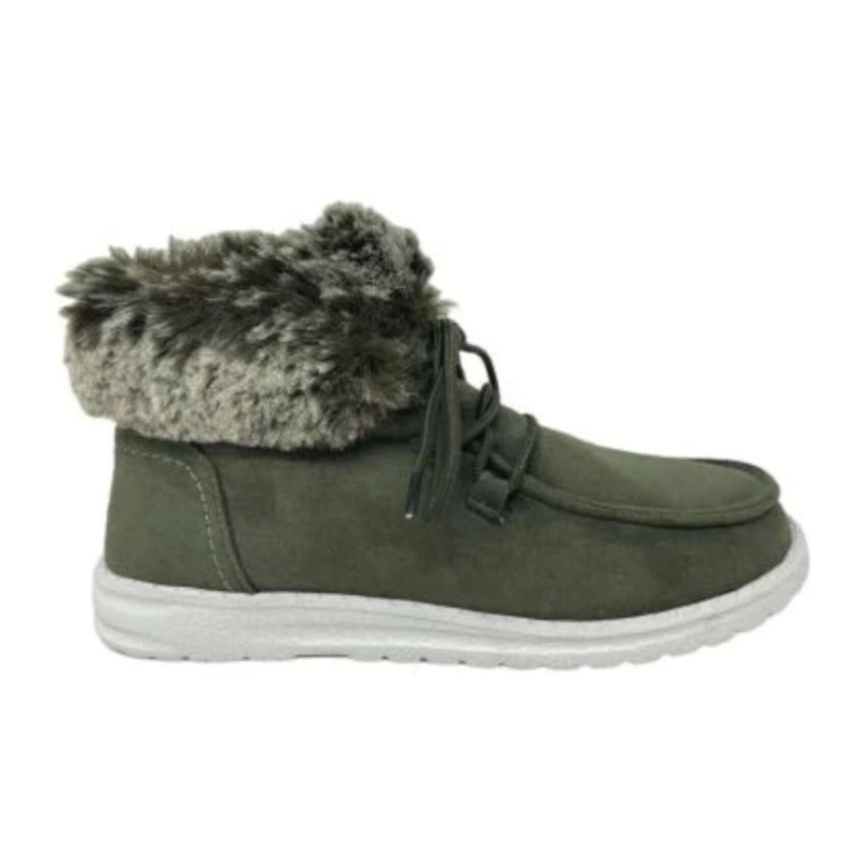 Gypsy Jazz Gypsy Jazz Farren Khaki (Olive) Lined High Top Booties