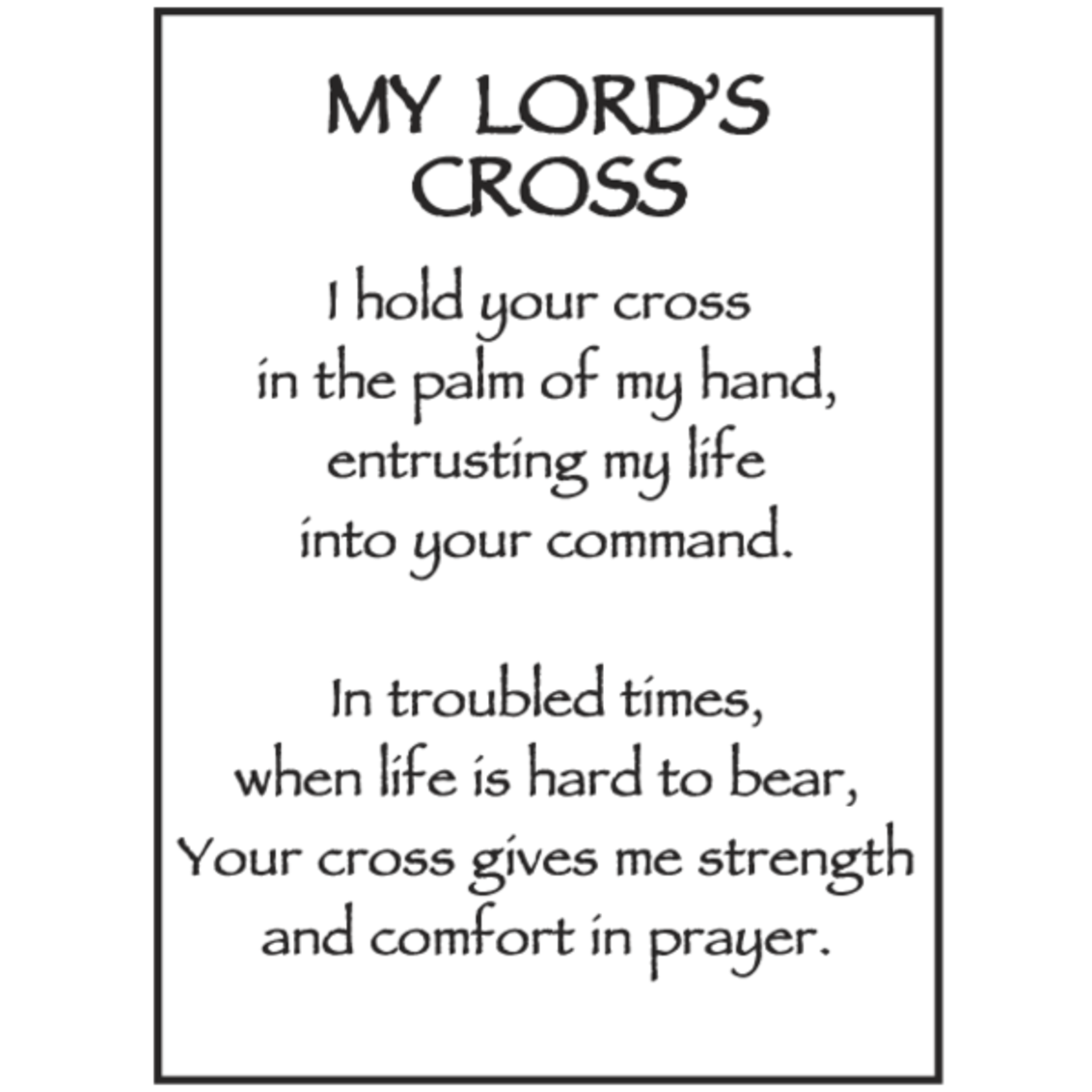Ganz My Lord’s Cross Holding Pocket Cross