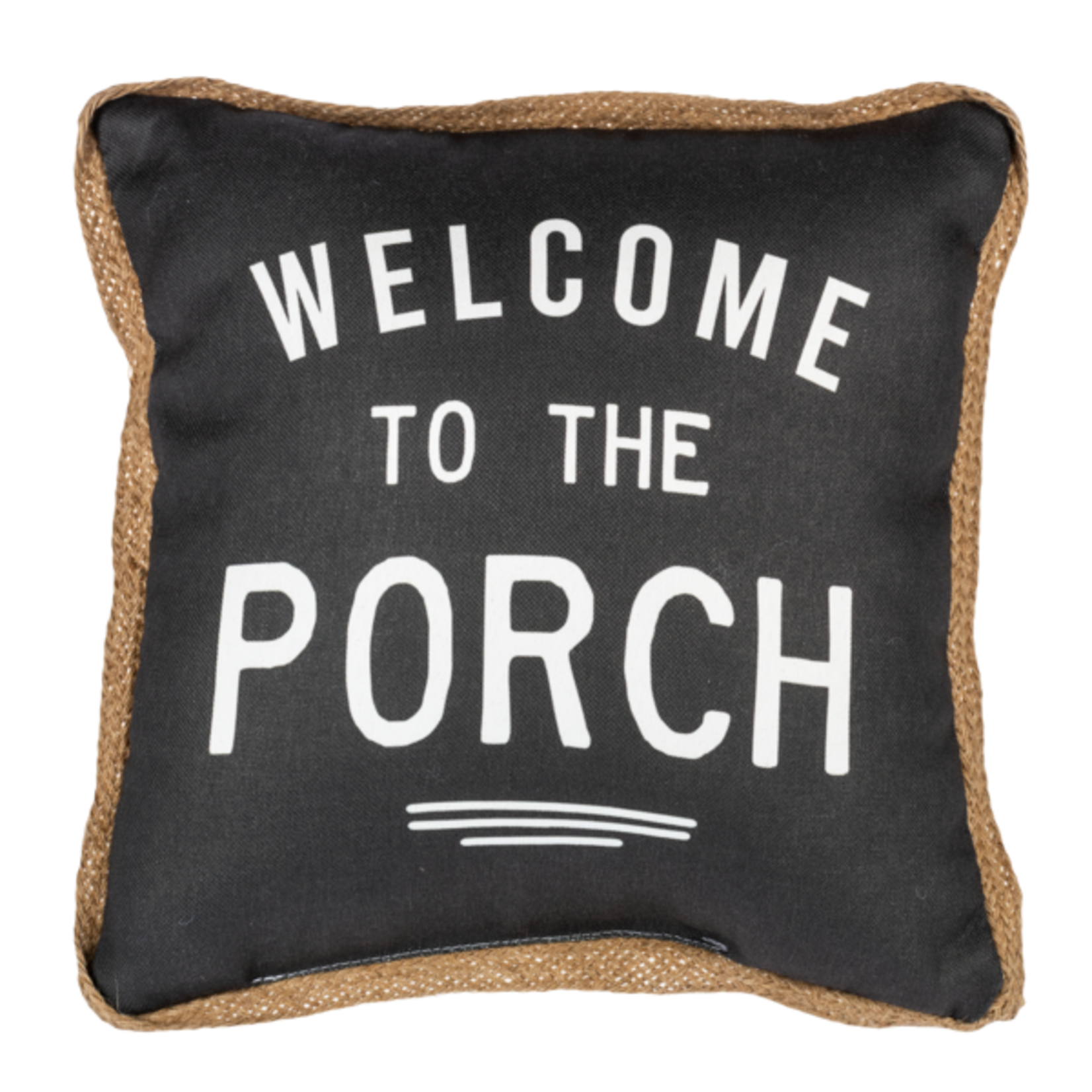 Ganz Black Porch Pillow Welcome to the Porch