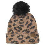 Simply Southern Simply Southern Soft & Fuzzy Beanie Leo Brown