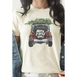 Kissed Apparel Kissed Apparel Merry Christmas Jeep T-Shirt