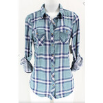 Clothing of America Clothing of America Soft Stretch Rolled Sleeve Plaid Shirt