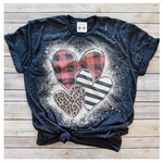 Daydreamer Designs Daydreamer Designs 3 Hearts Bleached Tee