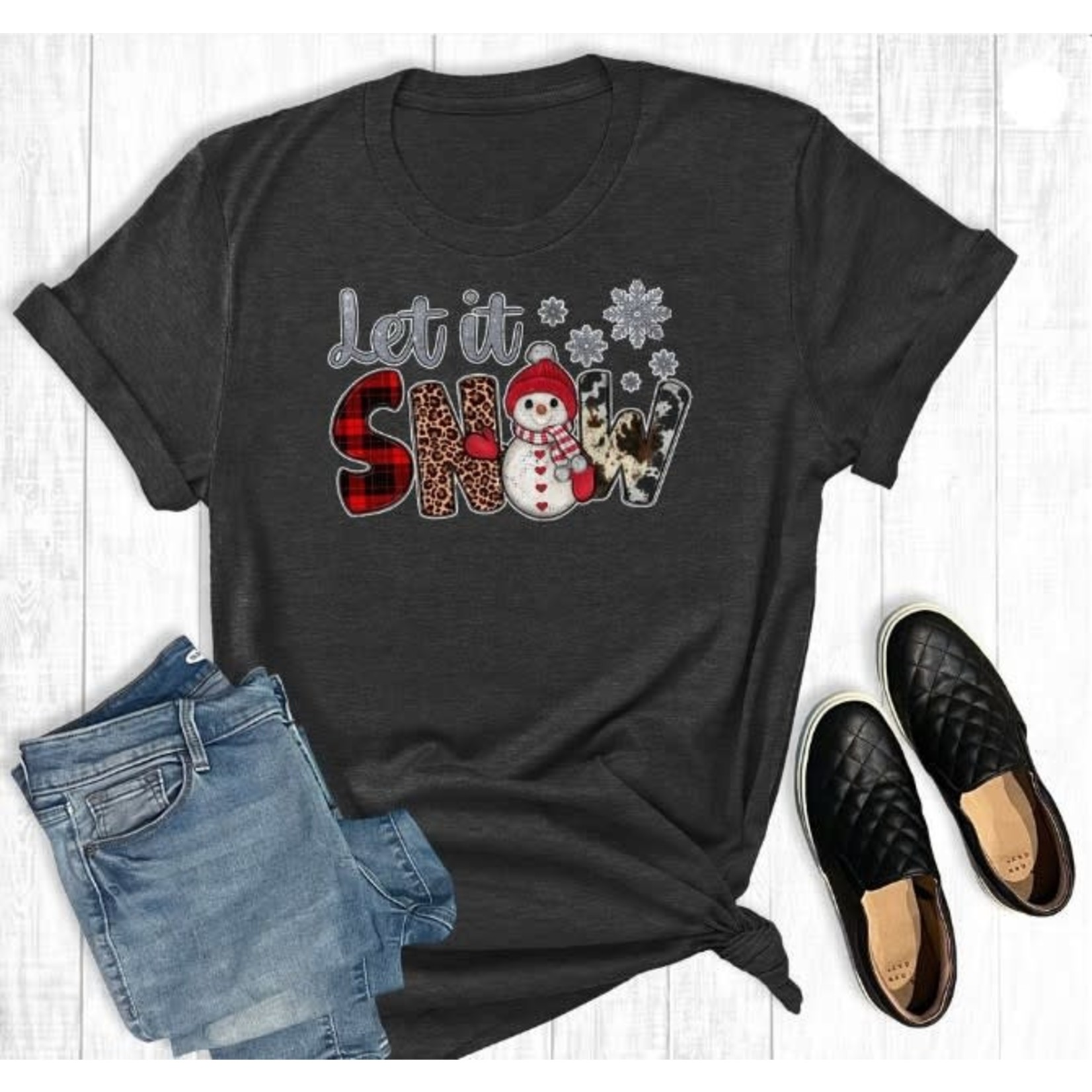 The Way Down South The Way Down South Leopard Let It Snow T-Shirt