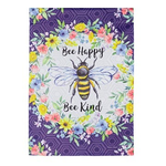 Evergreen Bee Happy Bee Kind Garden Suede Flag