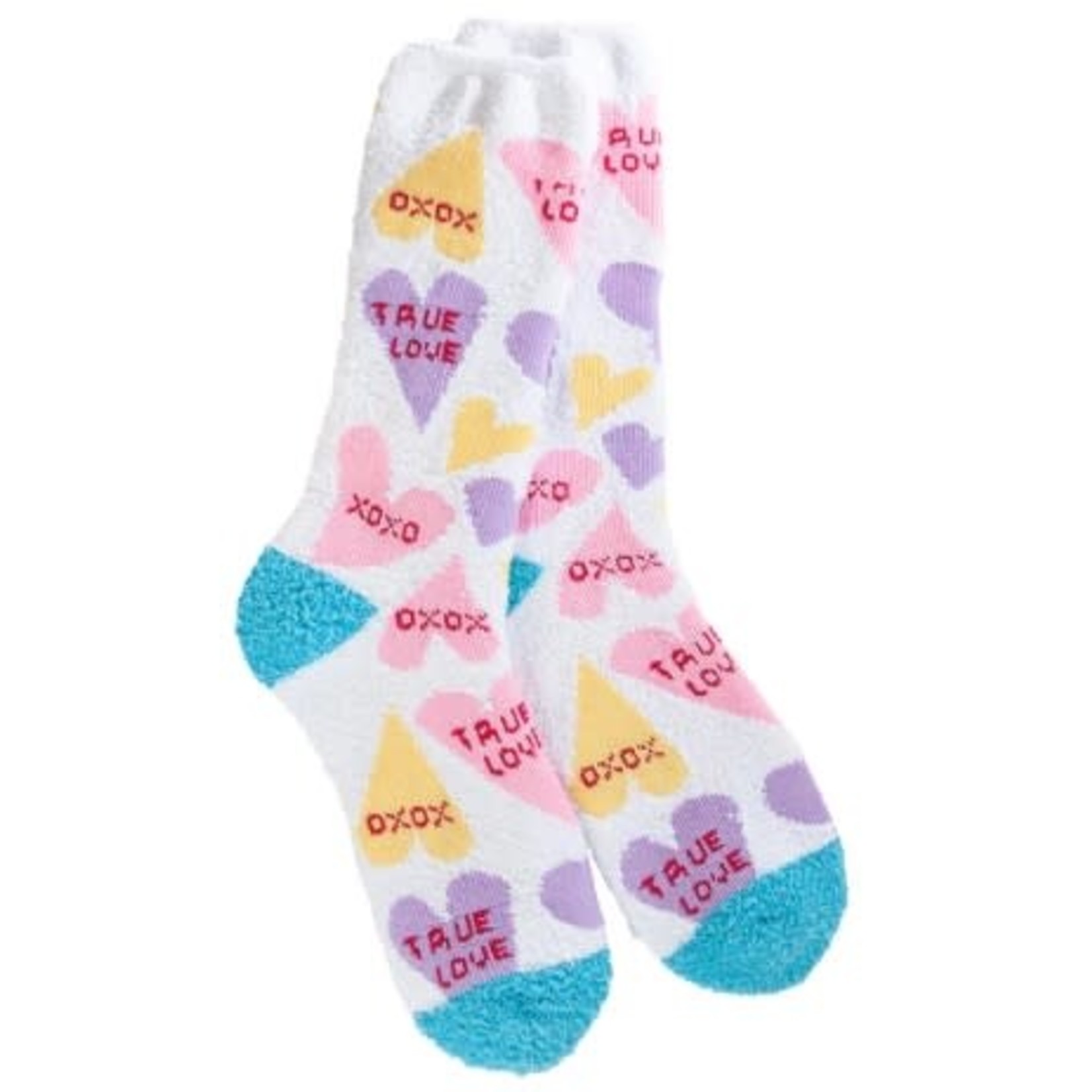 World's Softest World's Softest Socks Cozy Crew Candy Hearts