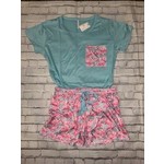 Simply Southern Simply Southern T-Shirt Pajama Set Flamingo