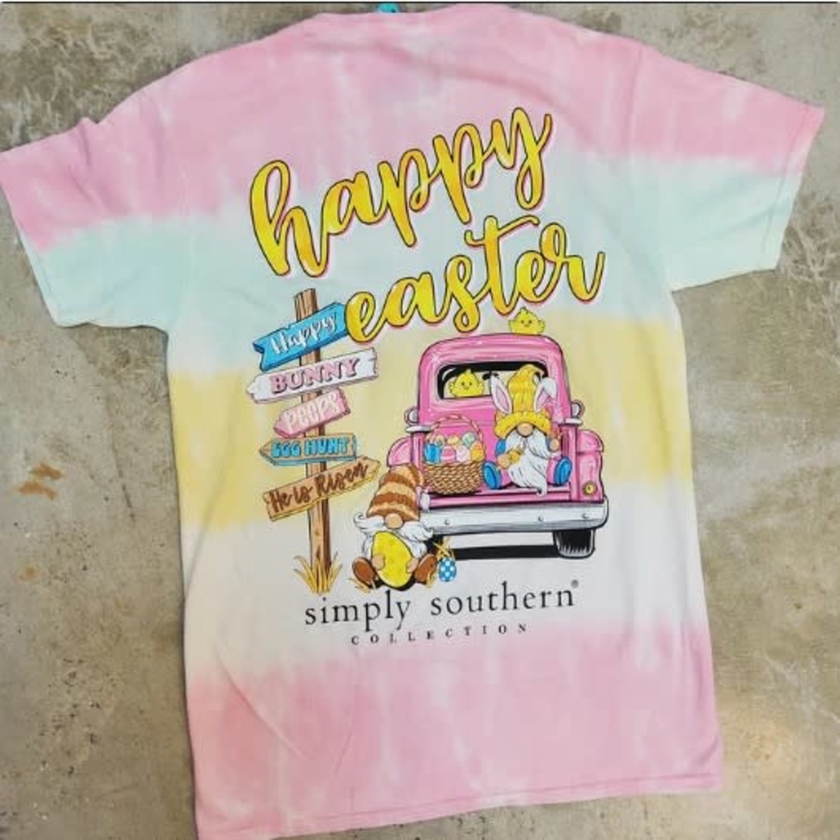 Simply Southern Simply Southern Happy Easter Tie Dye Short Sleeve T-Shirt