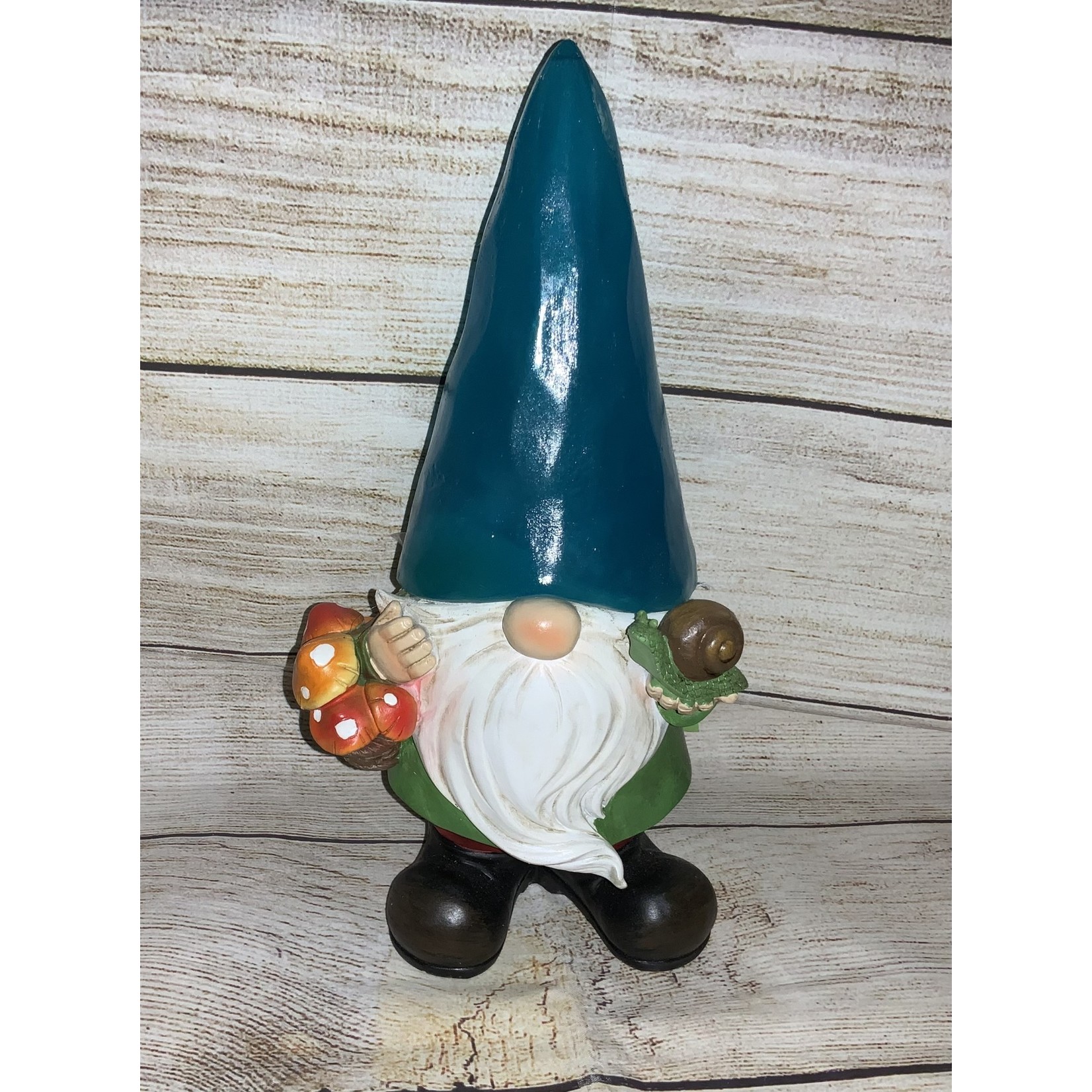 Gerson Solar Lighted Garden Gnome Blue Hat