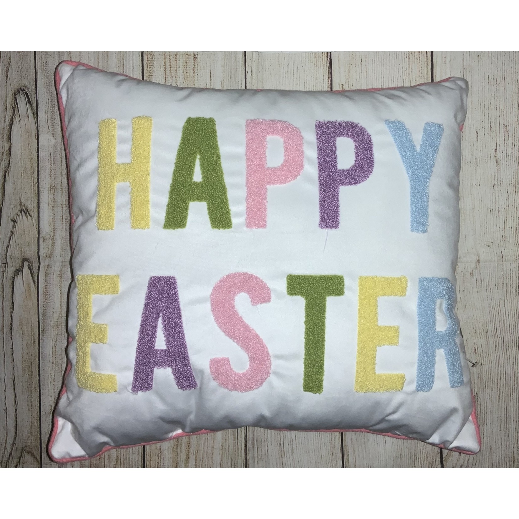 Gerson Fabric Happy Easter Pillow Style 1