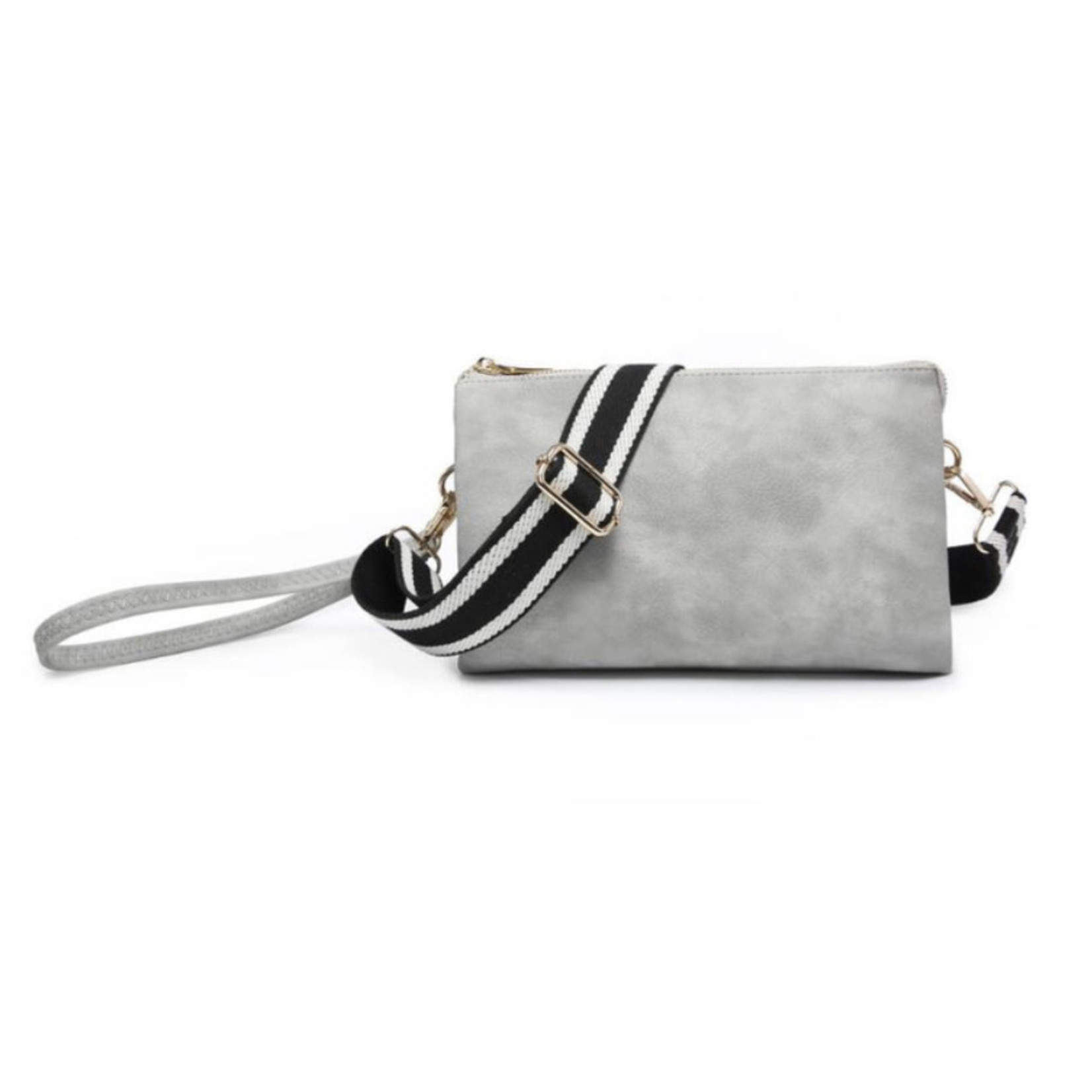 Jen & Co Jen & Co Izzy Crossbody Light Grey Smooth M2056