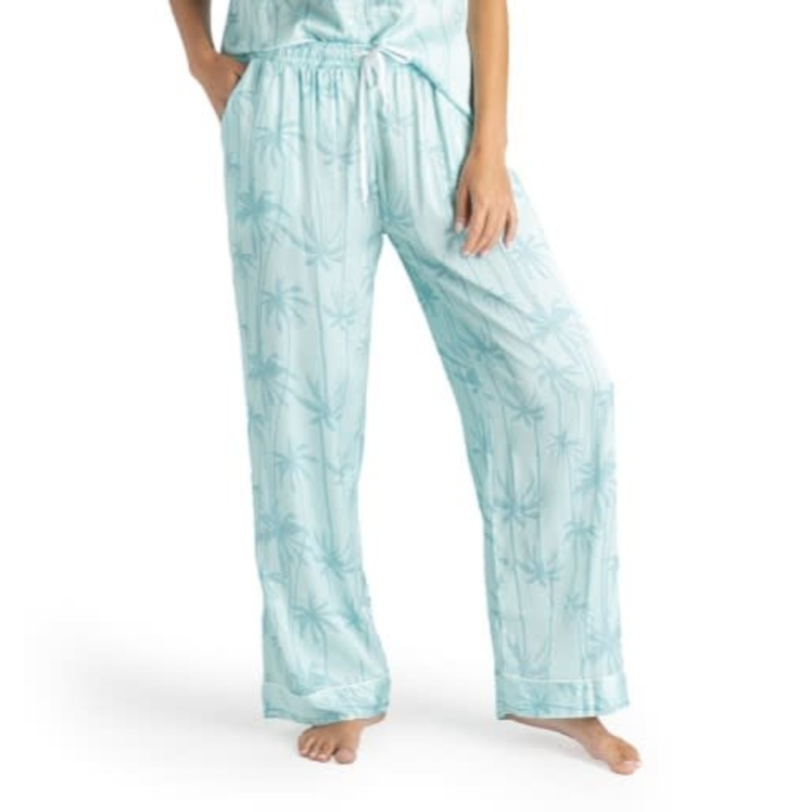 Hello Mello Hello Mello Beauty Sleep Satin Pajama Pants Leaf Me Alone