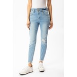 Kancan Kancan Light Wash Ripped Ankle Skinny Jeans 8582L