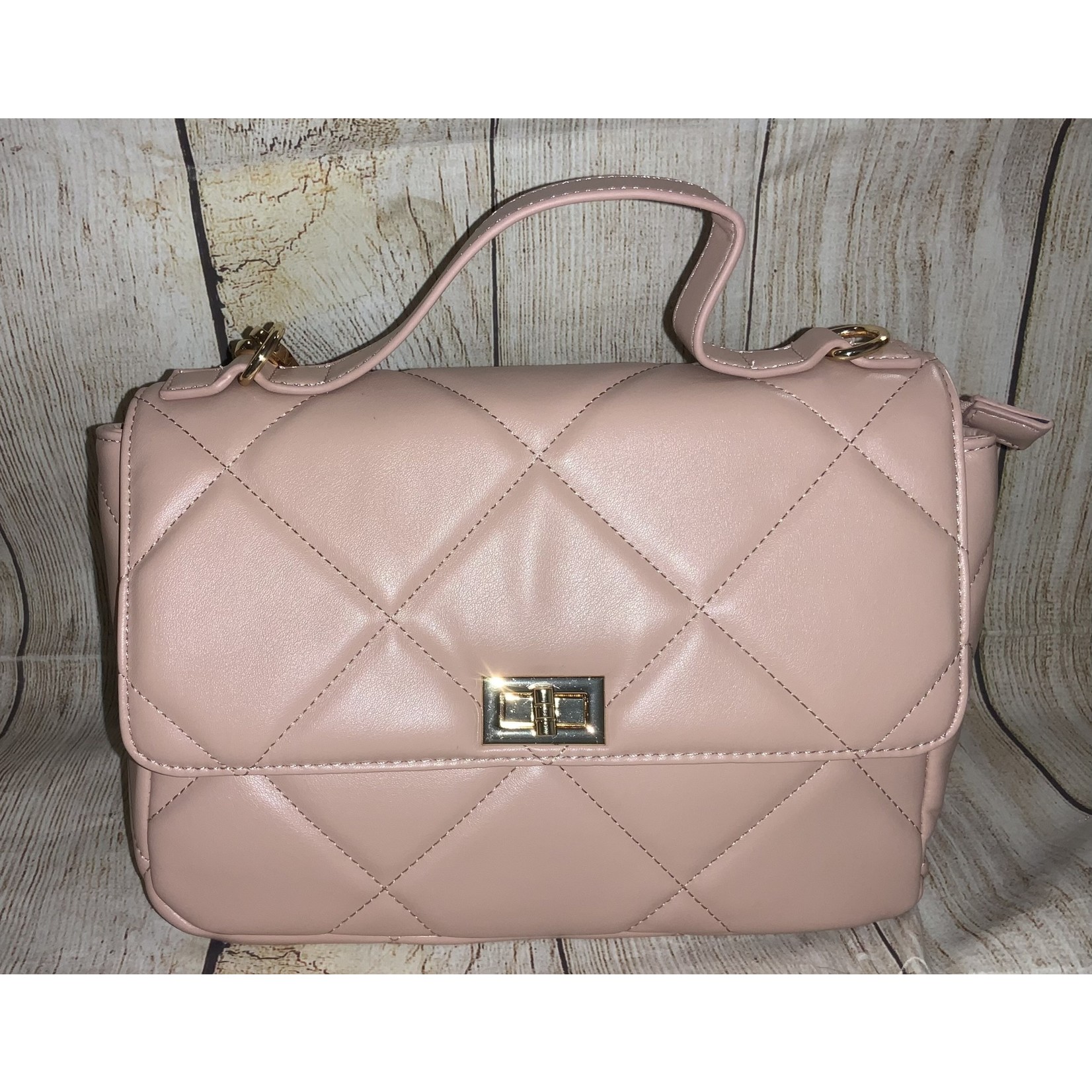 Jen & Co Jen & Co Twist Lock Crossbody Mauve EH4455