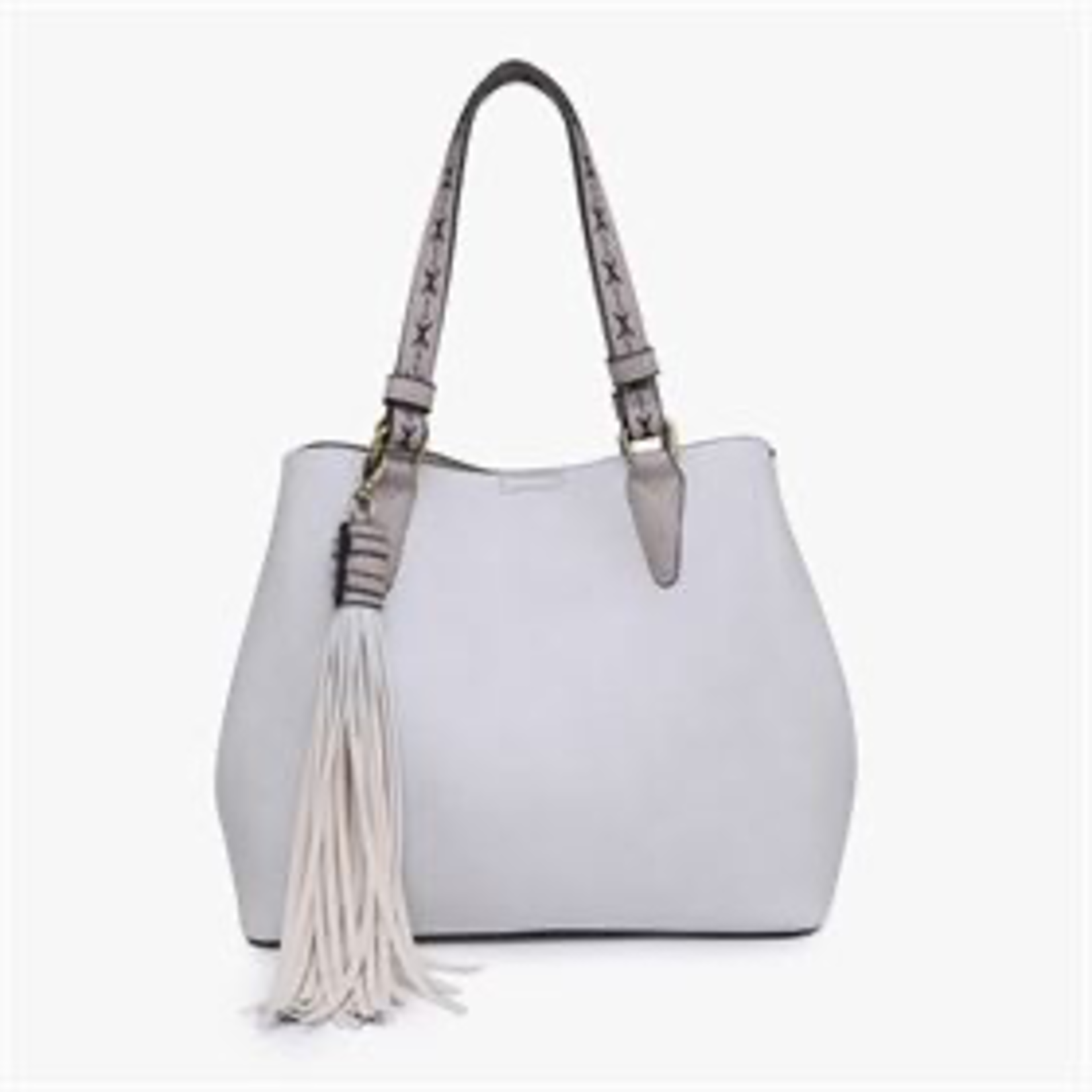 Jen & Co Jen & Co Aliza Satchel Pale Grey J1725